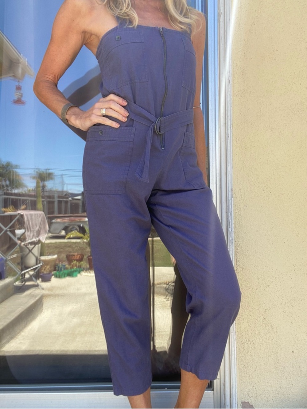 Billabong “light the night” Jumpsuit/Romper in Navy!